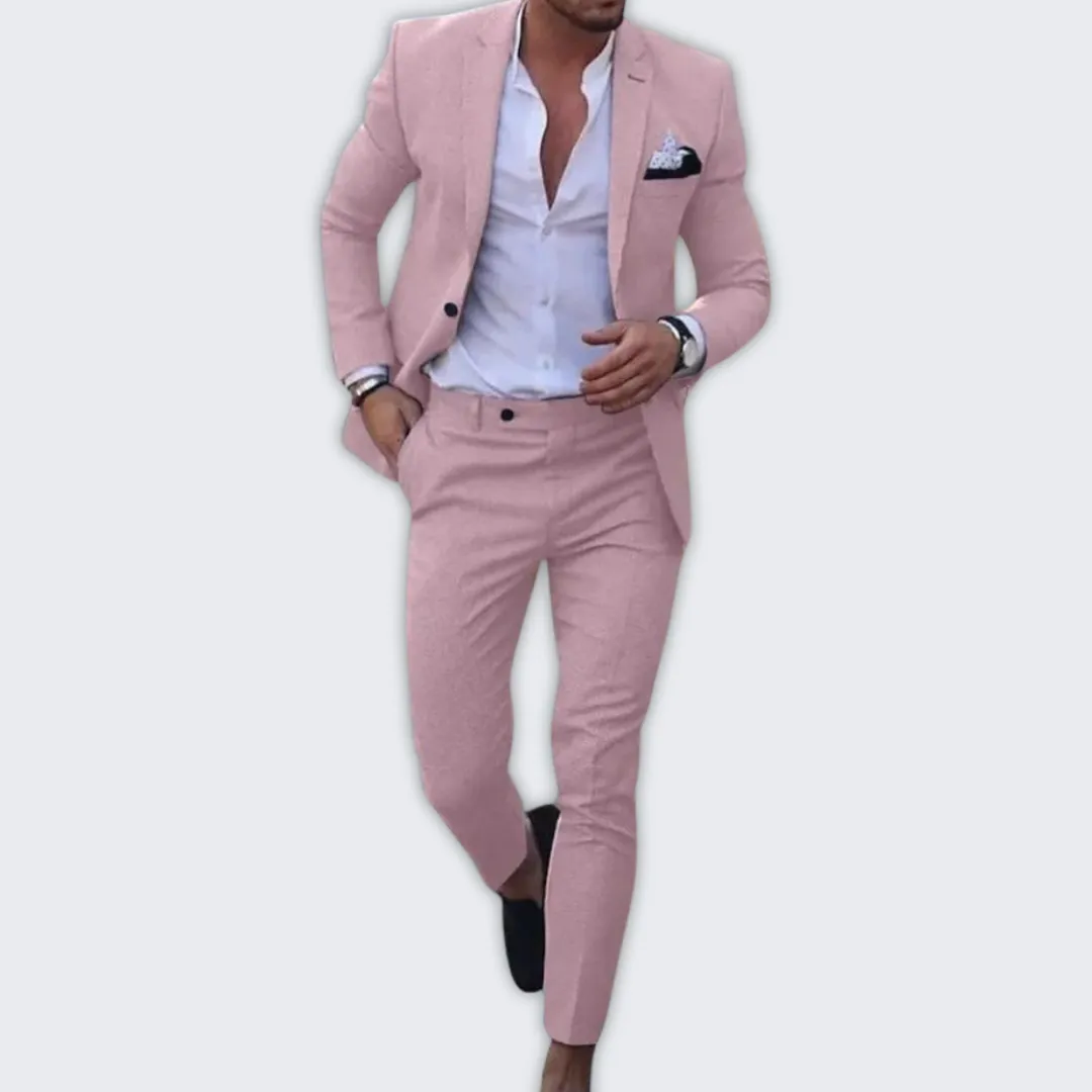 Stylish Men's Slim Fit Wedding Suit - Versatile Blazer & Trousers