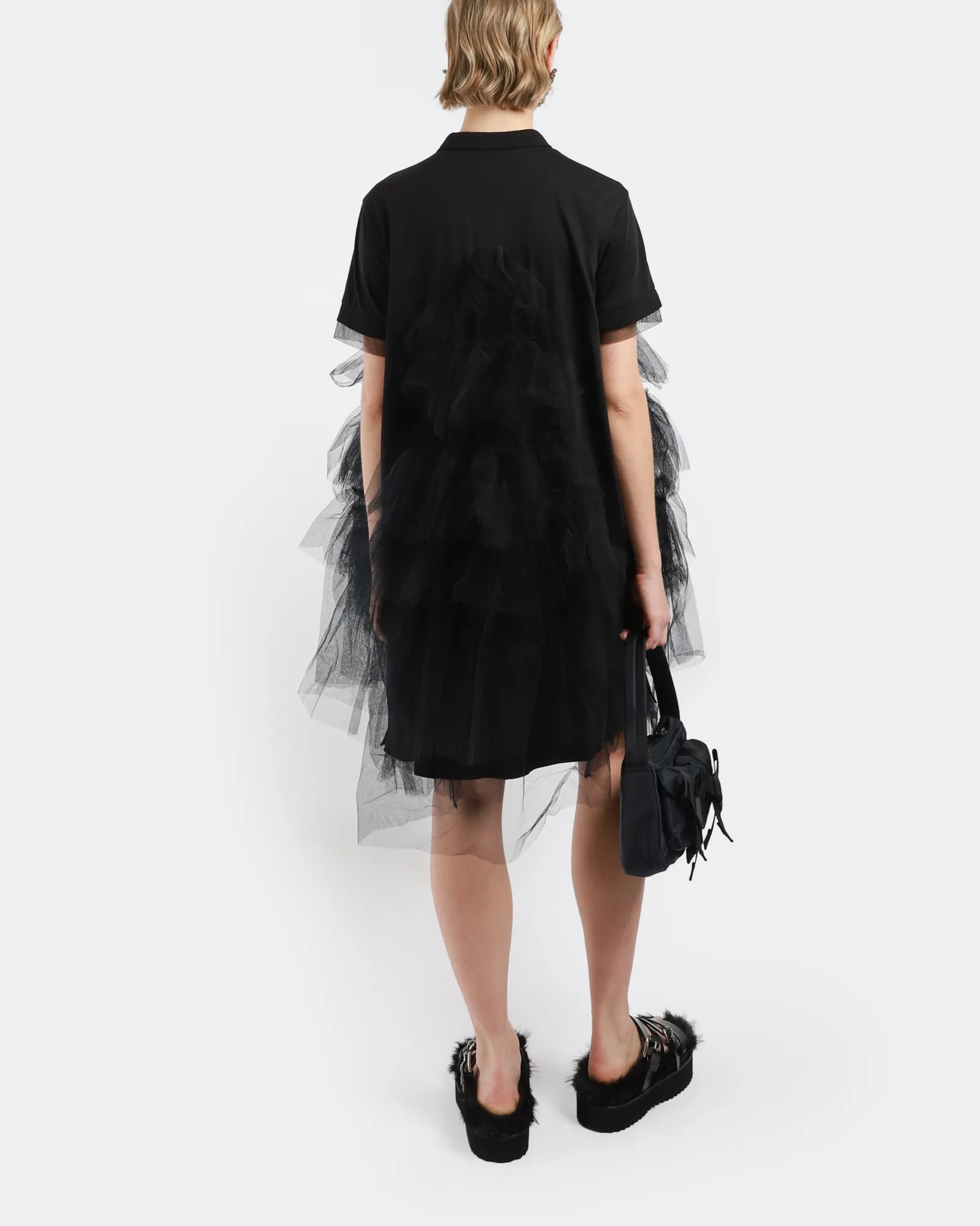 Tiered Tulle Frill Polo Dress