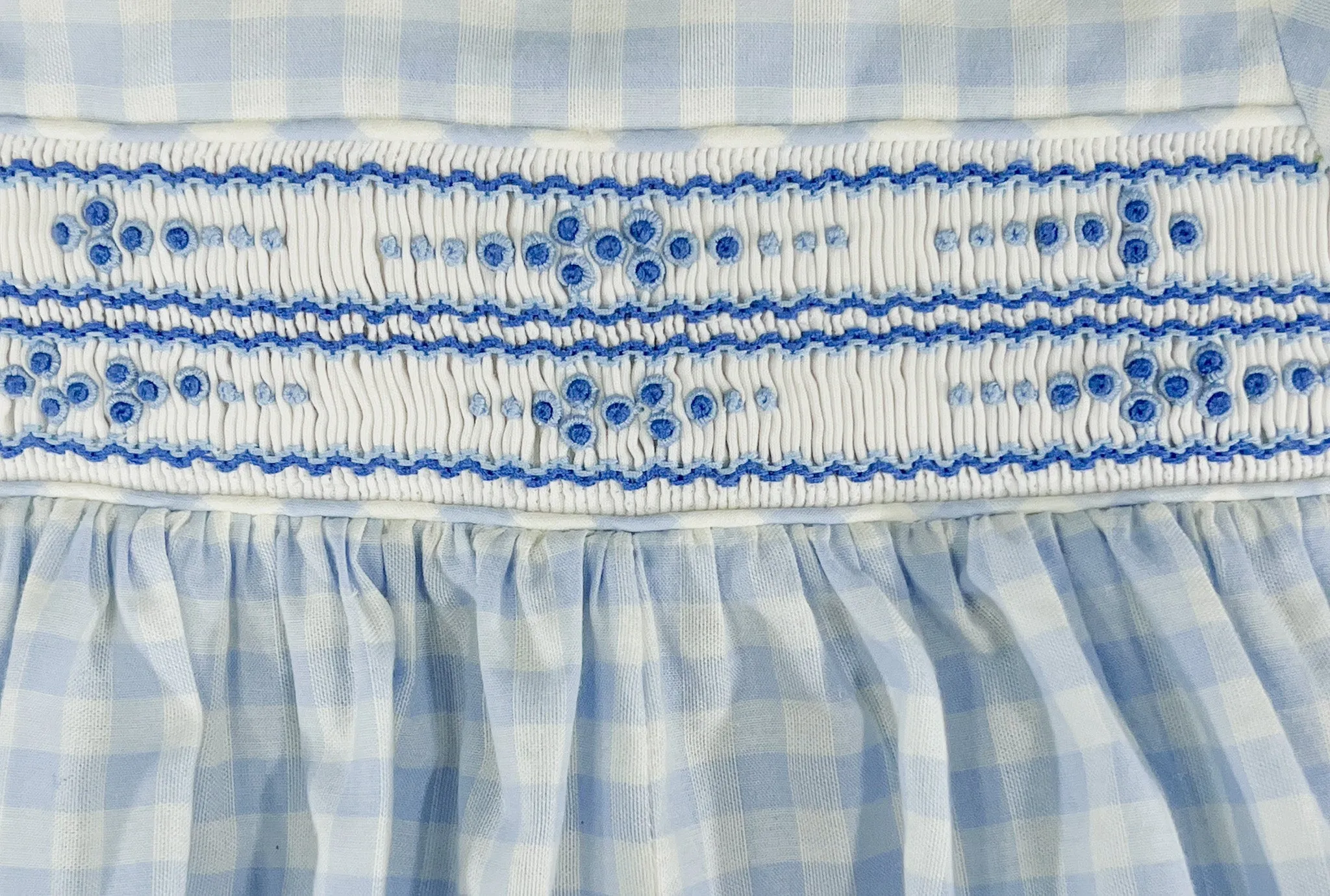 Vichy Blue Gingham Baby Boy Bubble