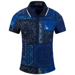 Womens Bandana Print Polo Twilight - SS23