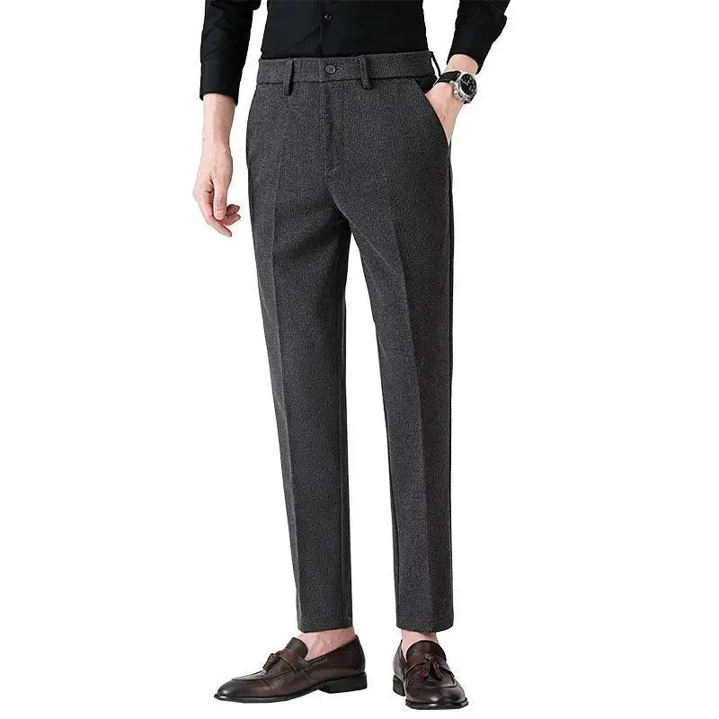 Woolen Men's Casual Stretch Suit Pants